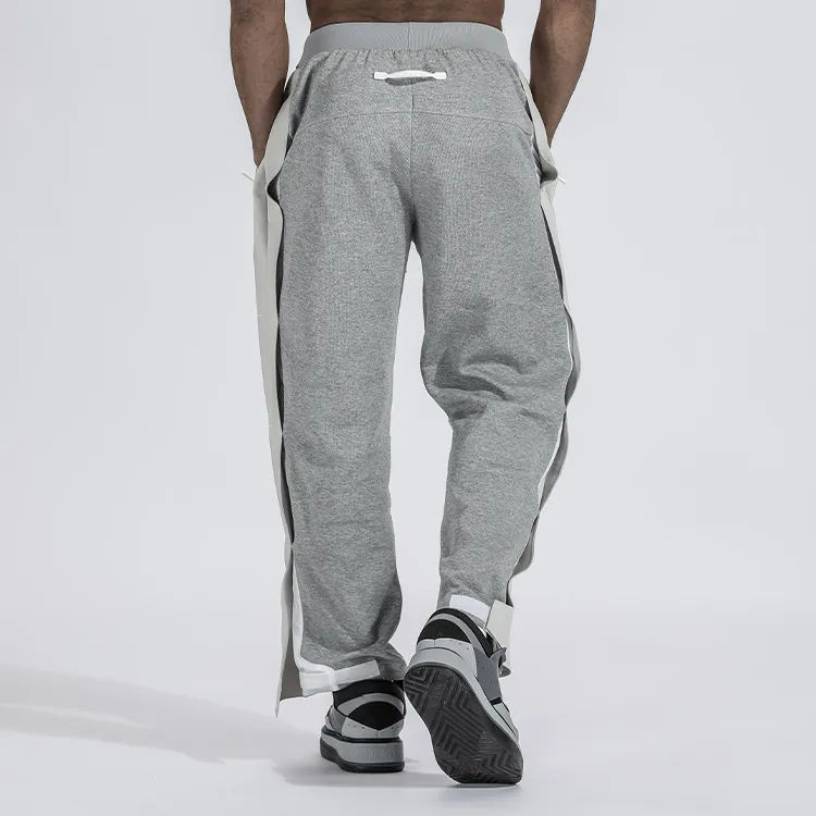 NORVINCY Breathable Elastic Waistband Solid Color Hip Hop Casual Pants Unisex-9