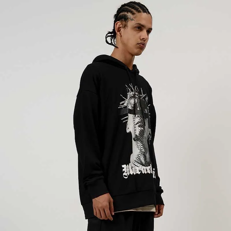 MIRACLE KILL Hooded Loose Fit Sweatshirt Unisex-13