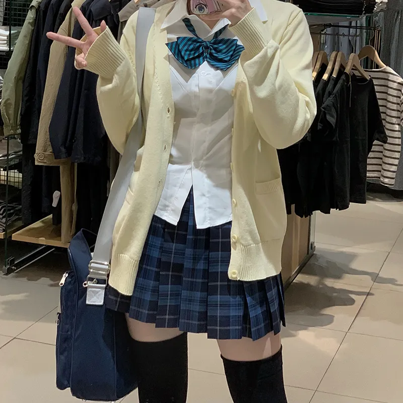 Tokyo Season Casual Short Skirts Women's Whale Fall, Plaid Skirt-25