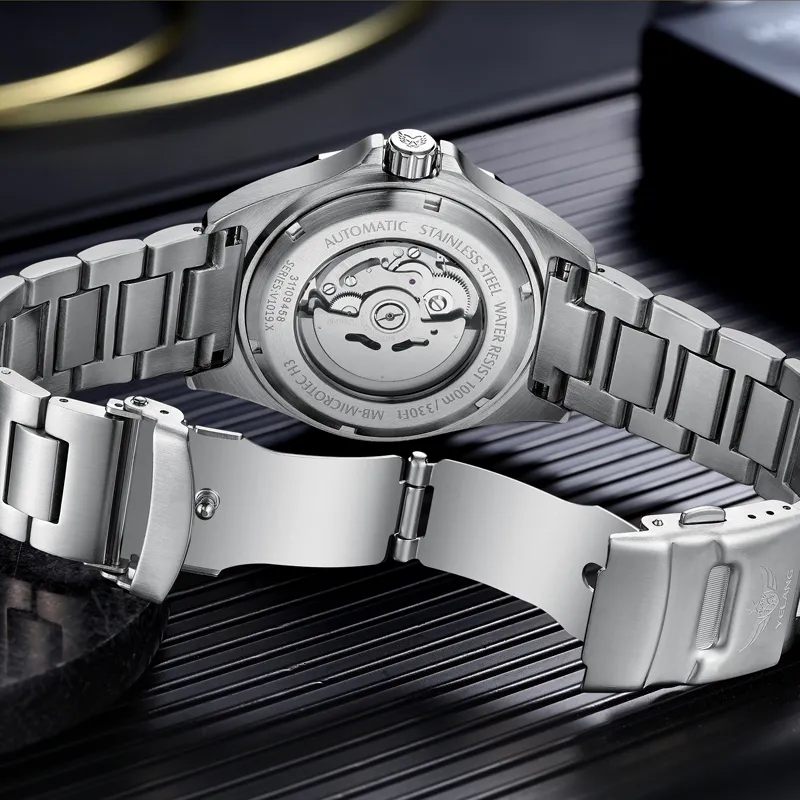 YELANG Automatic Mechanical Movement Watch Men's Watches Black Dial-3