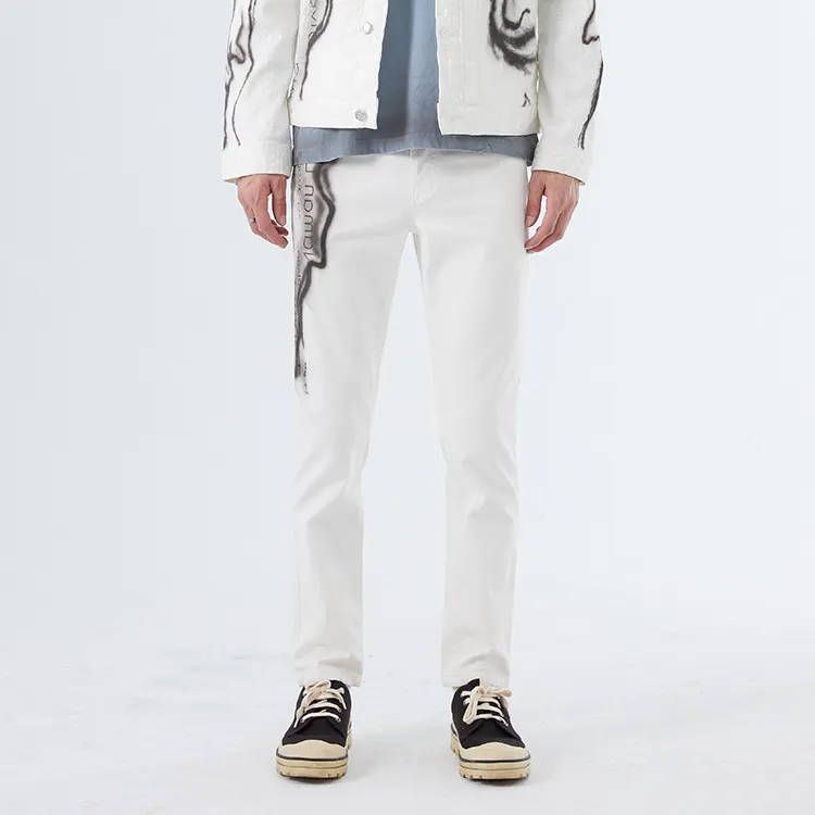 DAVID NAMAN Jeans Men White-3
