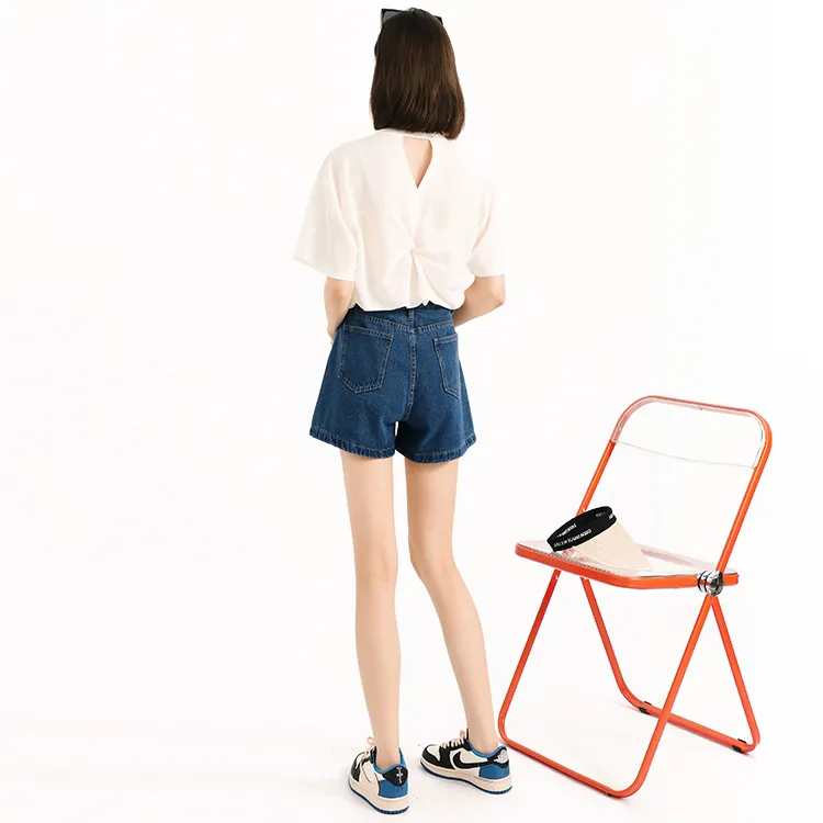 MINCOCROSEPEPPAR Denim Shorts Women's Blue-2