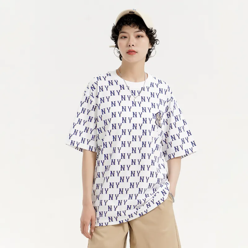 MLB Set in Sleeve T Shirt Unisex White-4