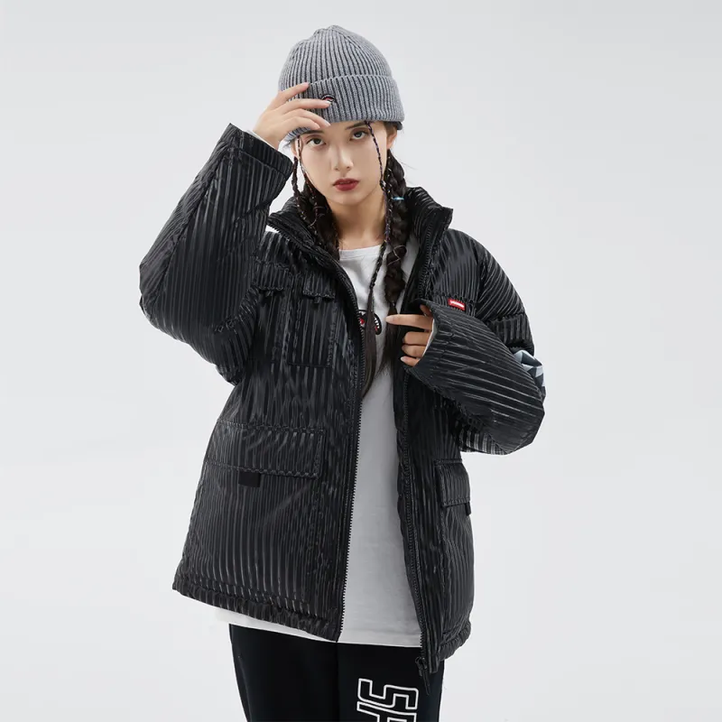 SPRAYGROUND Stripes Stand Collar Loose Fit Thickened Down Jacket Unisex-9