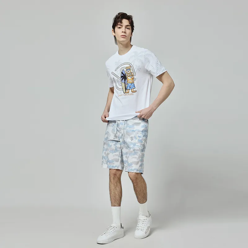 RARE Crew Neck Short Sleeved T Shirts Men's White-5
