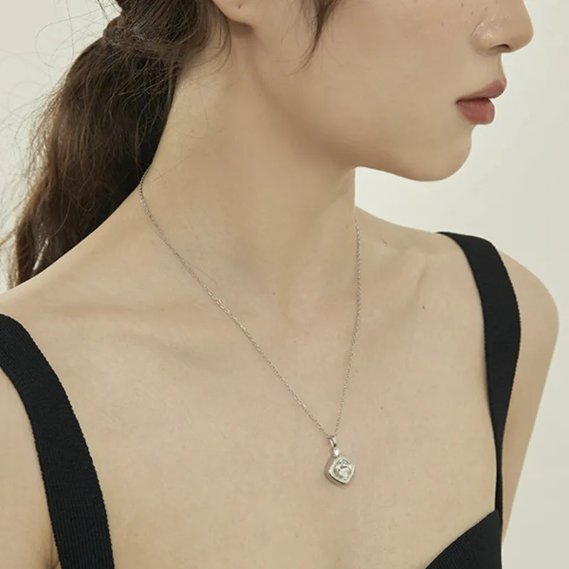 Wakfu 925 Sterling Silver Zircon Necklaces Women's-6