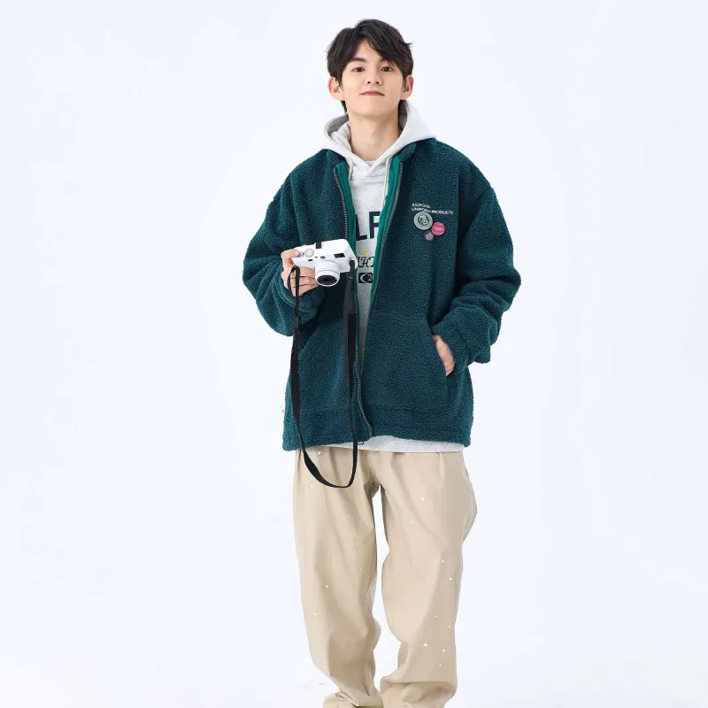 KXLFCHN Loose Fit Thickened Jacket Unisex-17