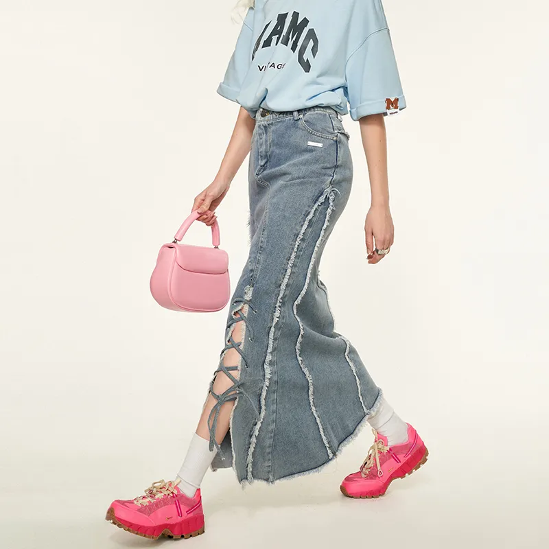 MAMC Denim Long Skirts Women's-5