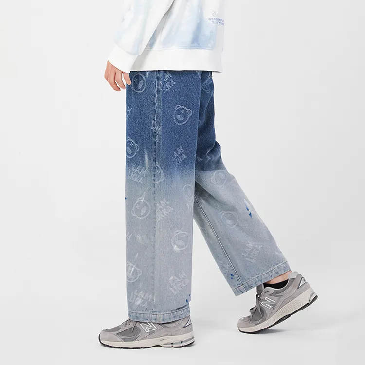 LAMLICKA Straight Jeans Unisex Blue-5