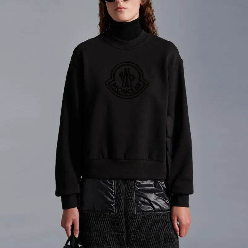 Moncler Sweatshirts Women's Star Diamond Black-2