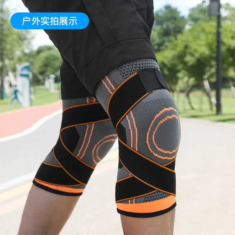 TMT Running Cycling Basketball Fitness Unisex Nylon Latex Thread Elastane Knee Pads-1