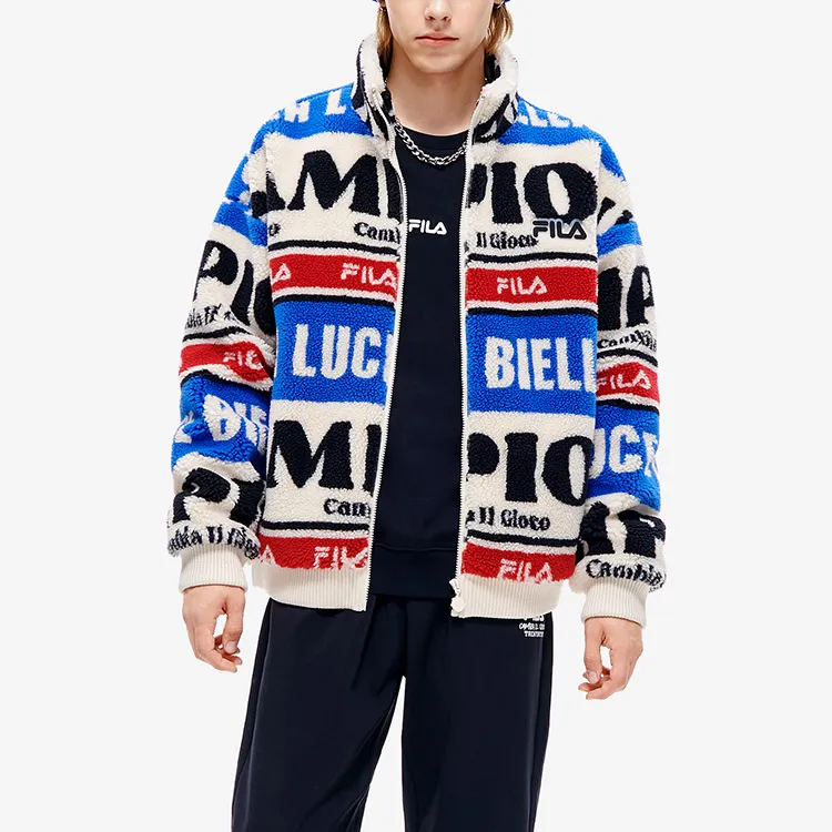 FILA FUSION Velvet Jackets Men Wheat Cream-3