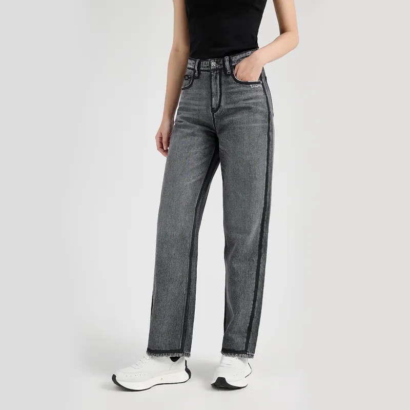 23R+ Wide Leg Jeans Women's Smoke Gray-3
