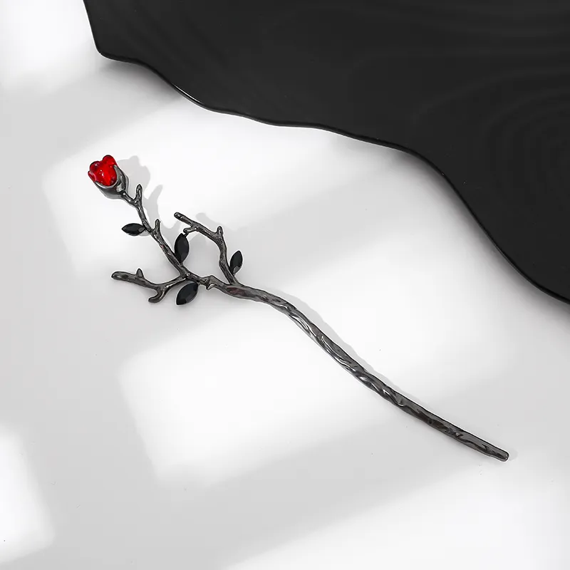 QIMEILA Alloy Hairpins Women's Gunmetal Black-8