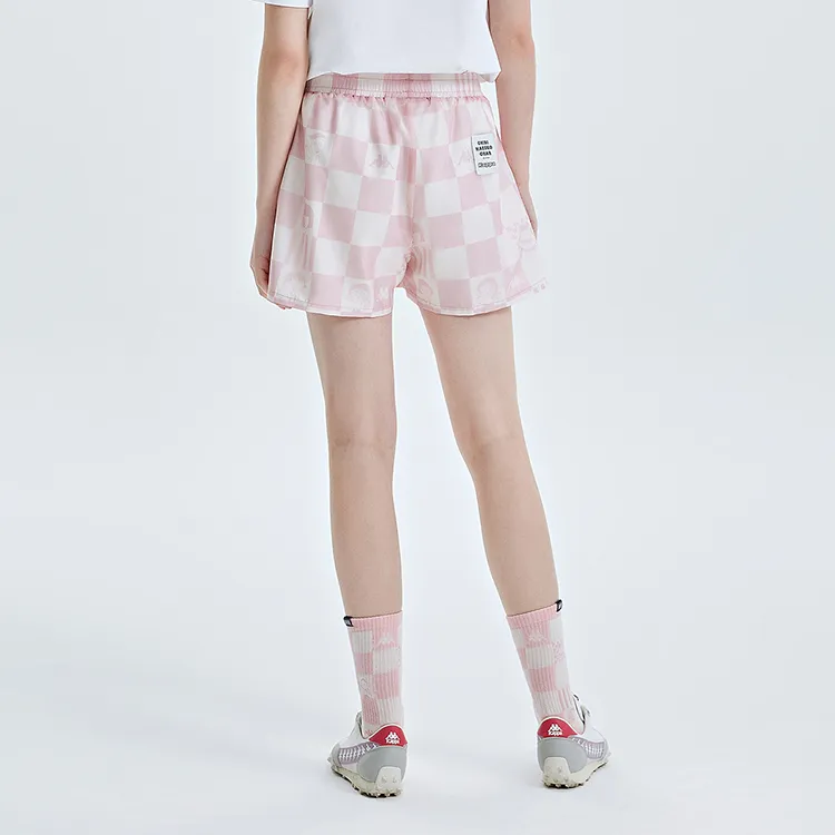 Kappa Casual Shorts Women's Light Blue Blossom Pink Print-5004P-3