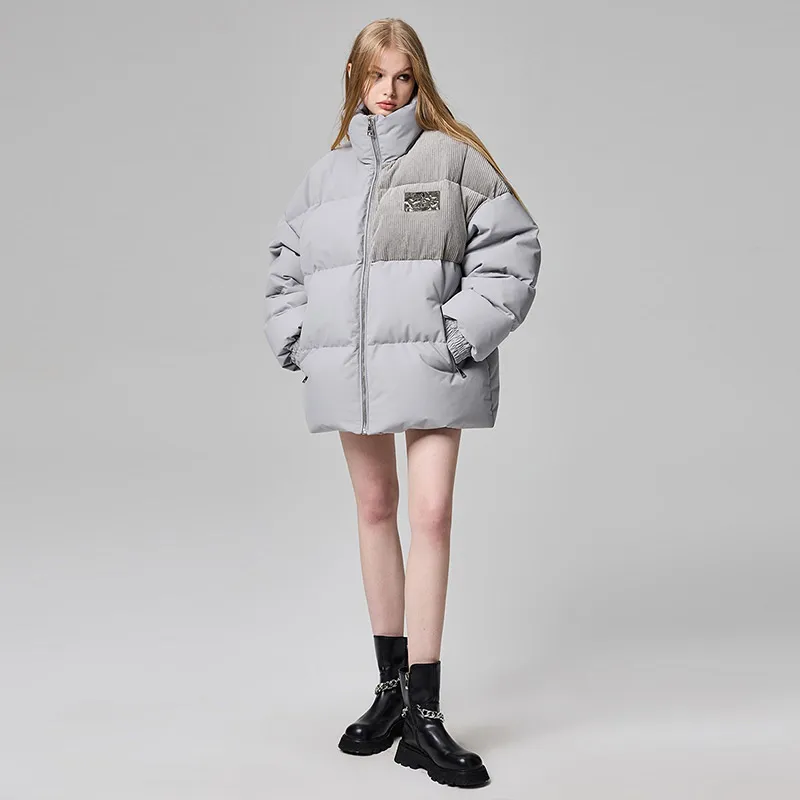 YLDP Down Jackets Unisex Light Gray-3