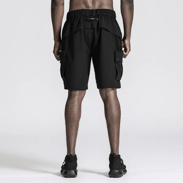 NORVINCY Urban Techwear Badge Cargo Shorts Unisex-3