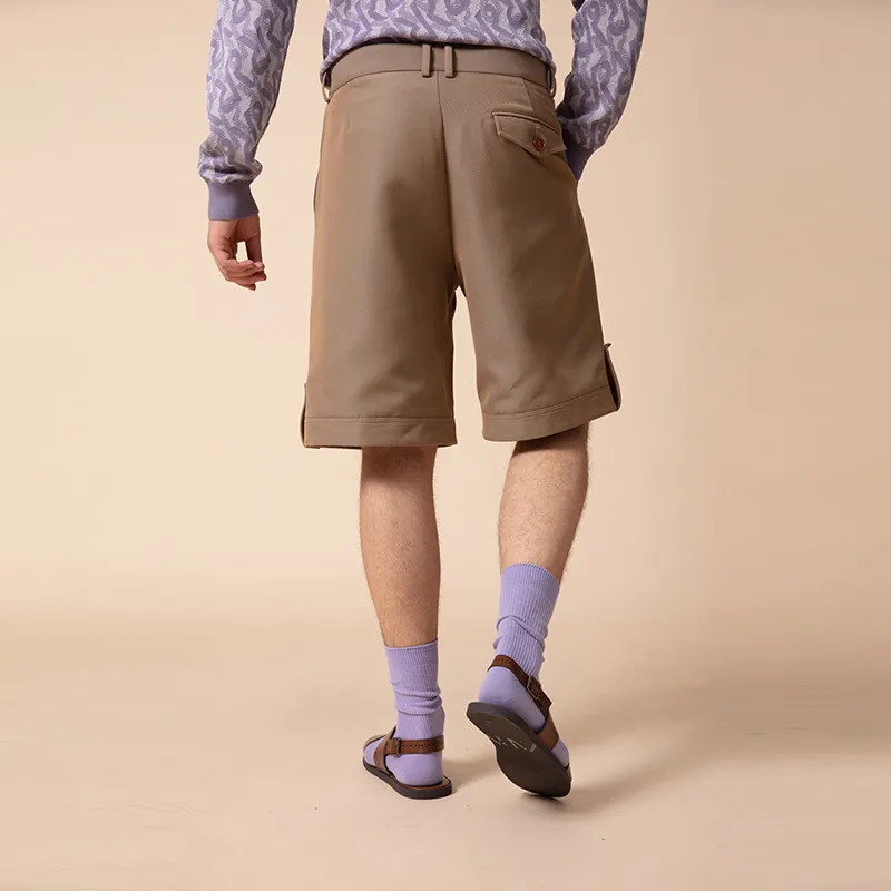 RARE Casual Shorts Men Khaki-3