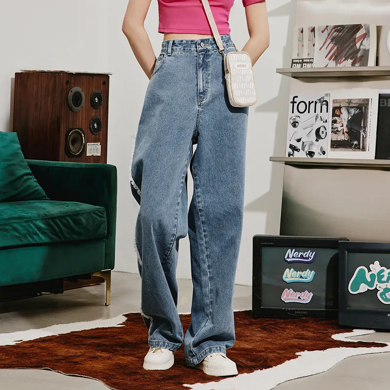 NERDY Straight Jeans Unisex Blue-2