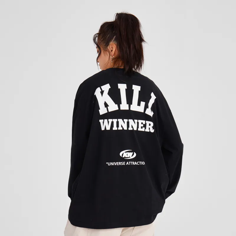 KILLWINNER Straight Long Sleeved T Shirt Unisex-3