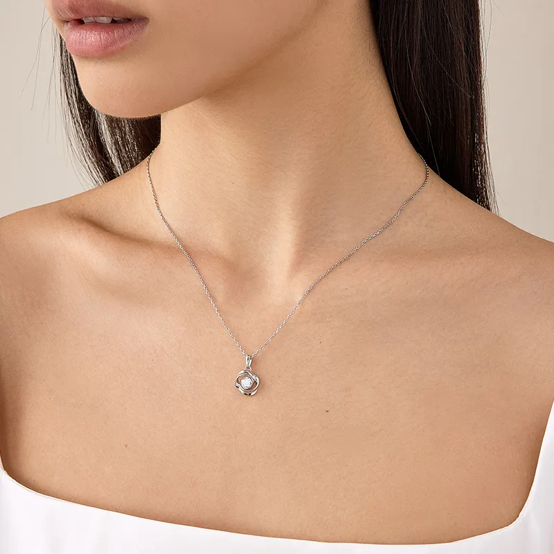 KADER S925/S999/18K Gold Necklaces Women's Silver White, Box Good Luck For Mother-8