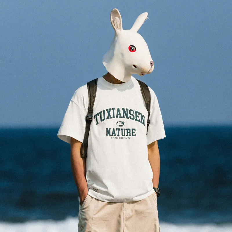 Rabbit House Summer T Shirt Men's-7