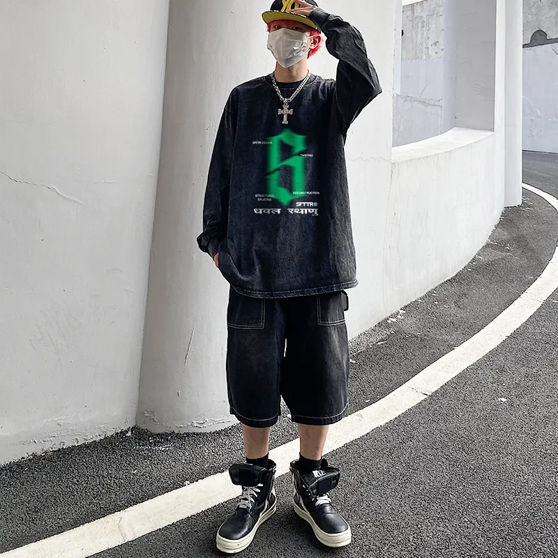 SFTTR Long Sleeved T Shirt Unisex Black-7