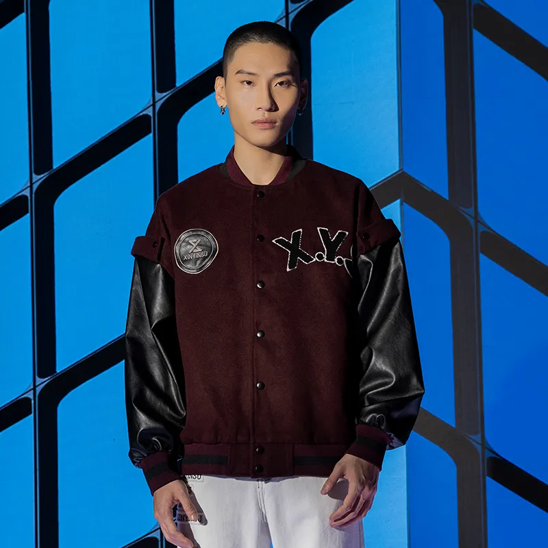 XINYINSU P&d Baseball Jacket Spring Autumn And Winter Unisex-8