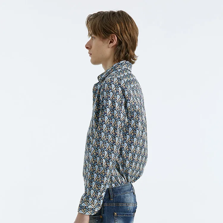 DAVID NAMAN Shirts Men Blue-5