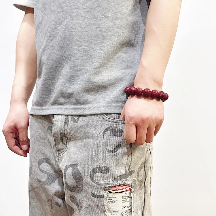 MOUNTAINS AND MANS Reconstructed Cinnabar Bracelets Men's-2