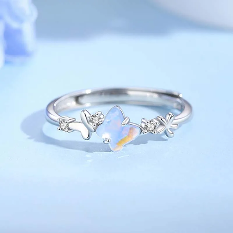 YINCHIE Colored Glaze S925 Silver Ring Women's-1