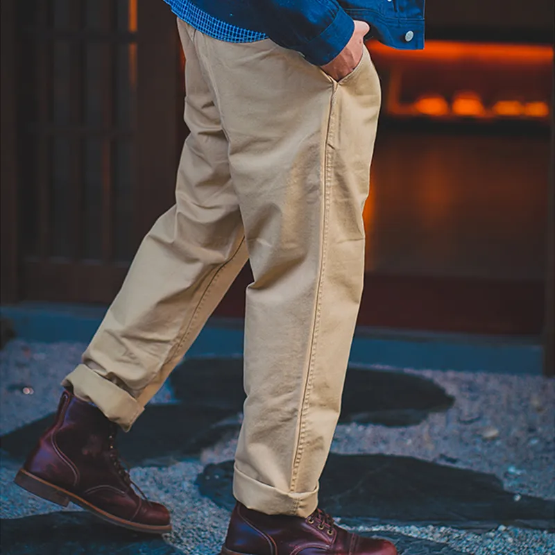 TEKABLU Casual Pants Men Khaki-5