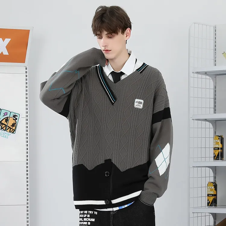 GENANX Sweaters Unisex Gray-4
