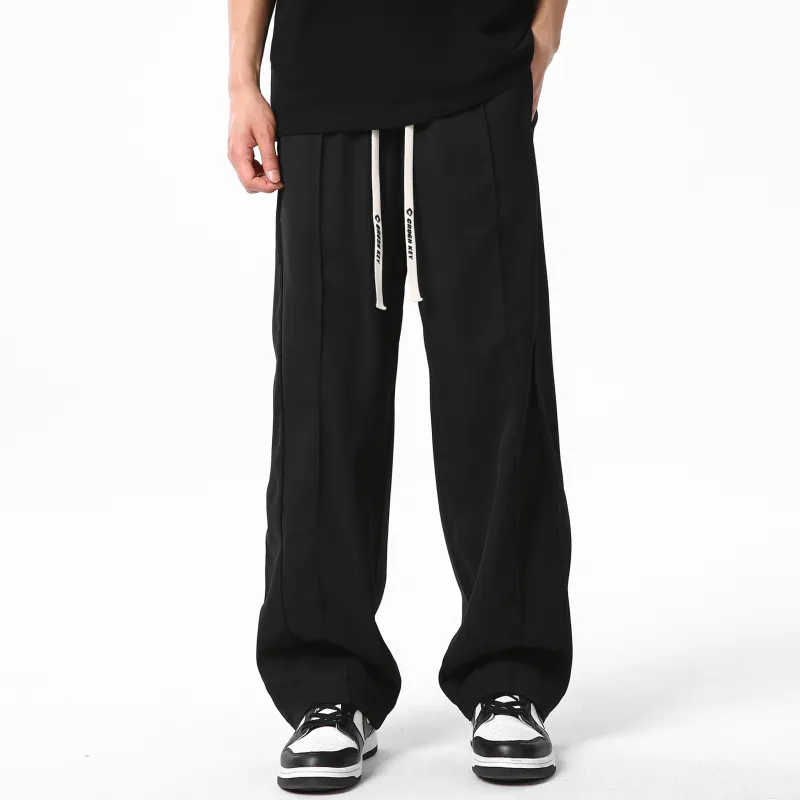 CRUSH KEY Casual Pants Unisex Black-3