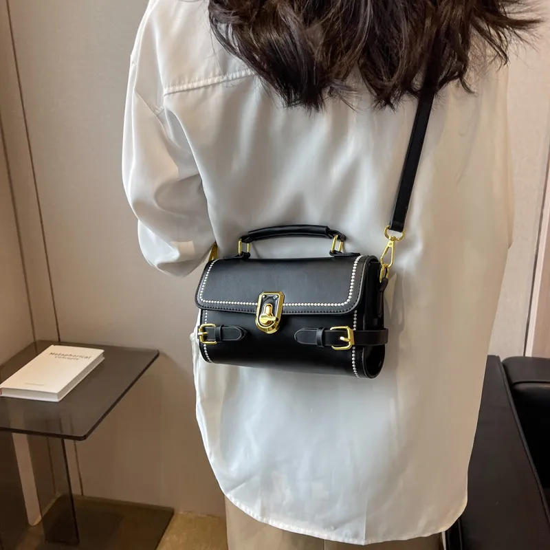 JANE KLAIN PU Small Square Bag Crossbody Handbag Small Size Women's White/Black-2
