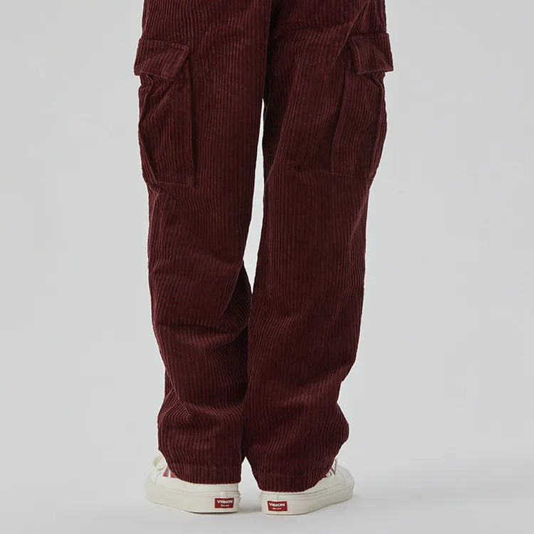 Vision Street Wear FW22 Cargo Pants Unisex Burgundy-3