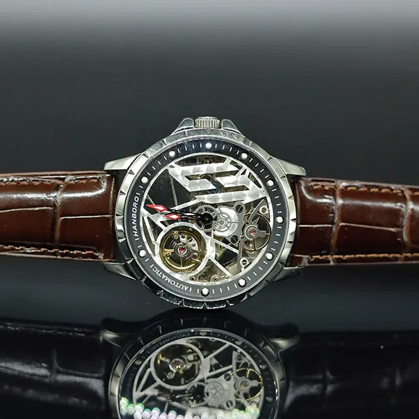 HANBORO Hollow Series Automatic Mechanical Movement Watch Men's Watches Cut Out Dial HBR906.1 BZ-3