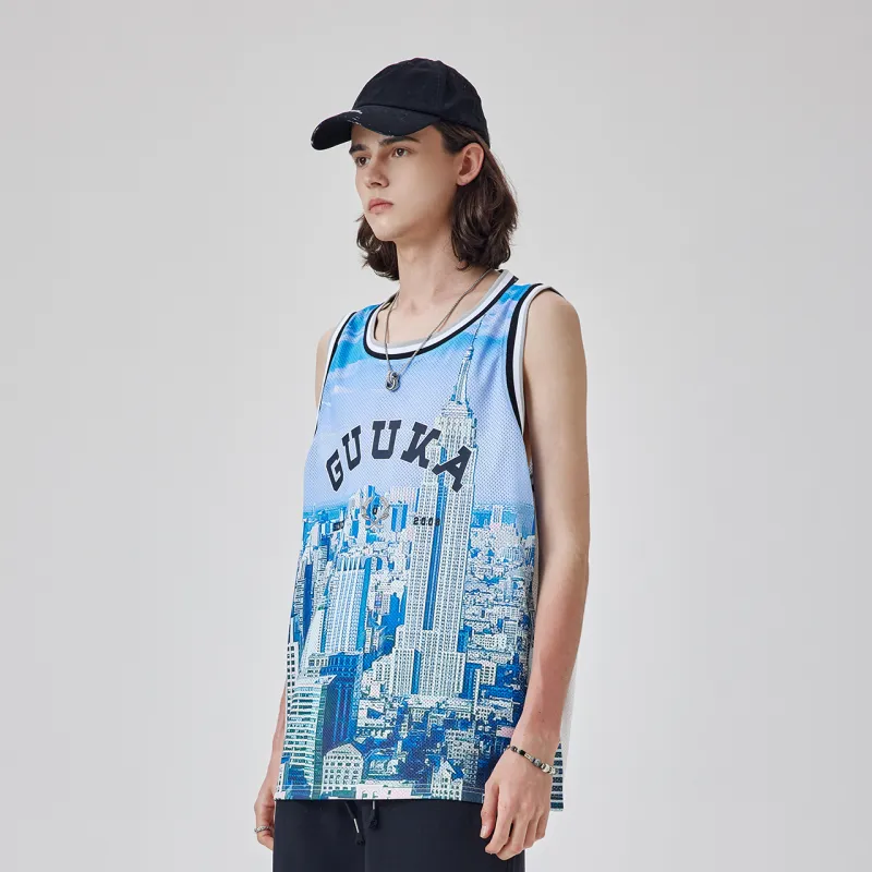 Guuka Tank Tops Men Blue-5