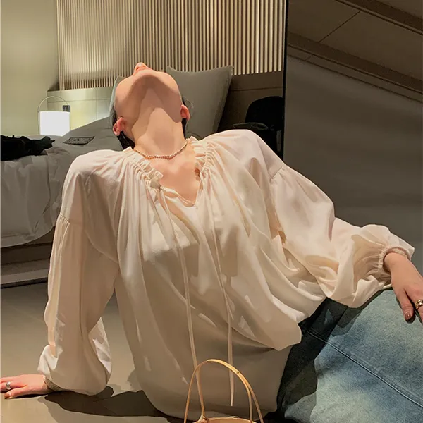 ZHOUMIAO Shirts Women's Apricot+Camisole-4