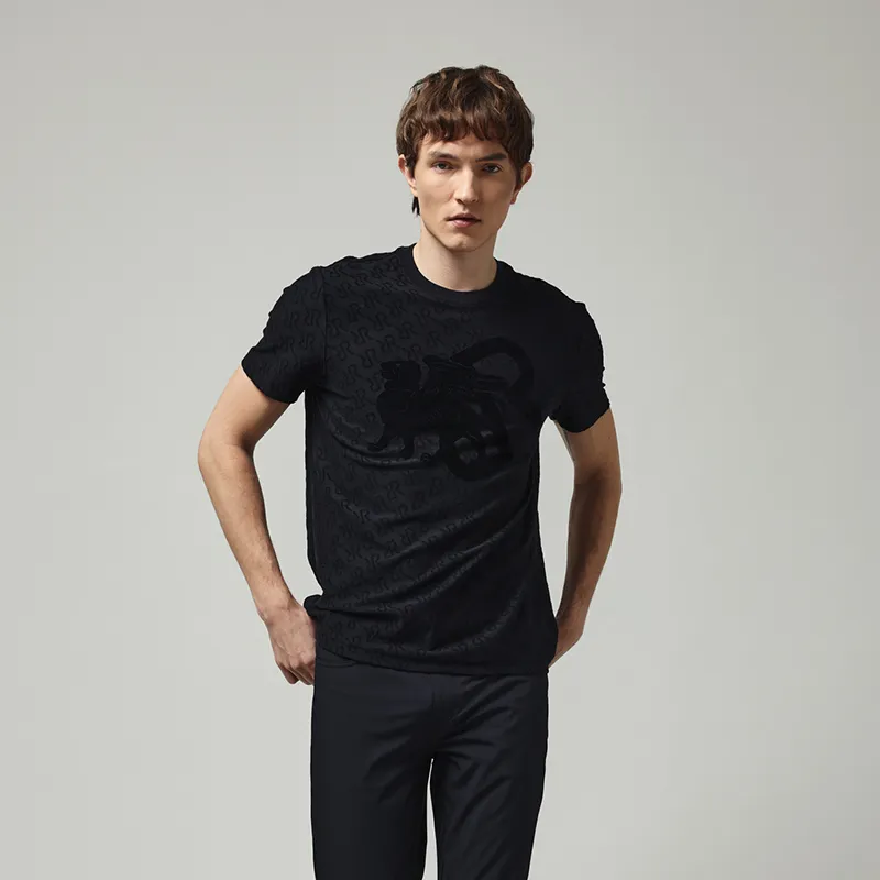 RARE Short Sleeved T Shirts Men's Navy Blue-4