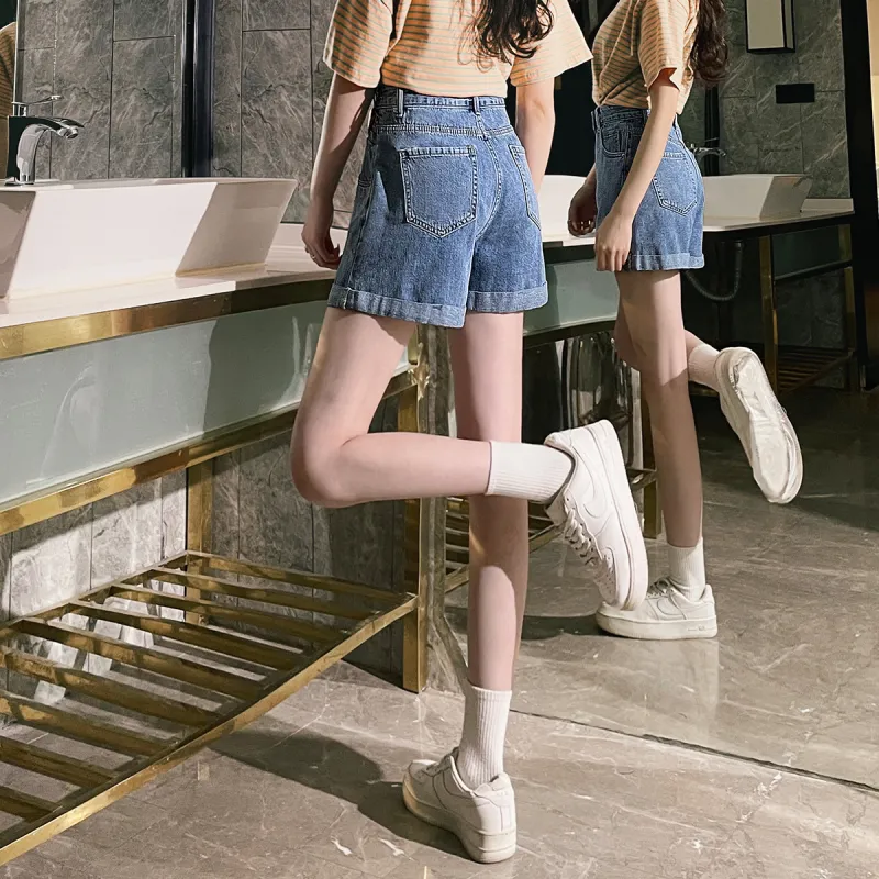 HIPPIEMISS Denim Shorts Women's Light Blue-6