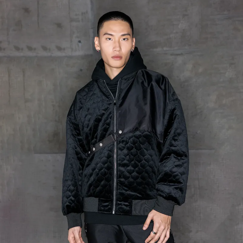 XINYINSU Baseball Collar Loose Fit Puffer Jacket Unisex-7