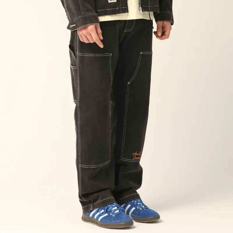 Carebears X AMONSTER Casual Pants Unisex Washed Black-7