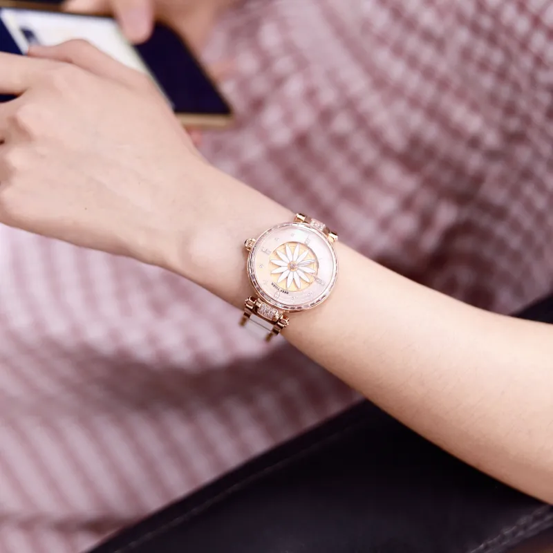 REEF TIGER Automatic Mechanical Movement Watch Women's Watch Pink Watch Dial RGA1599-MF-6