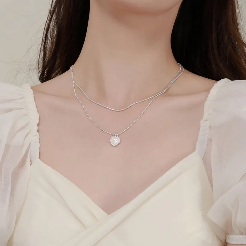 CLARKIA FLOWER S925 Silver Necklaces Women's-3
