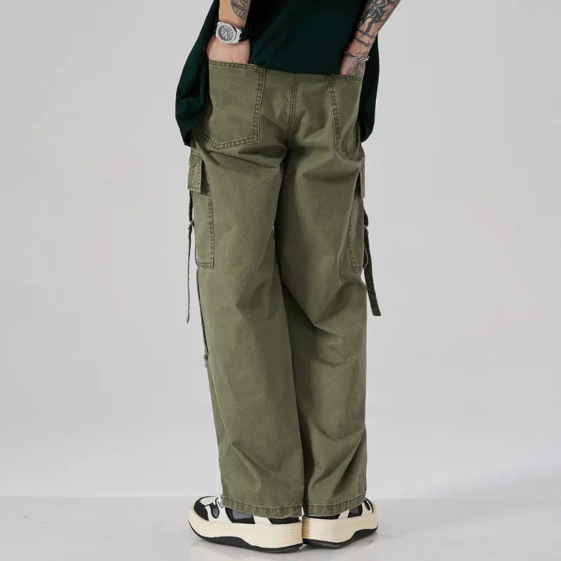 JASONWOOD Cargo Pants Unisex Army Green-3