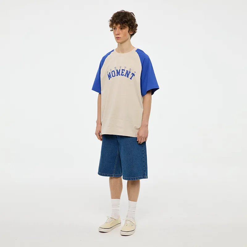 COUNTRY MOMENT T Shirts Men Apricot & Royal Blue-6