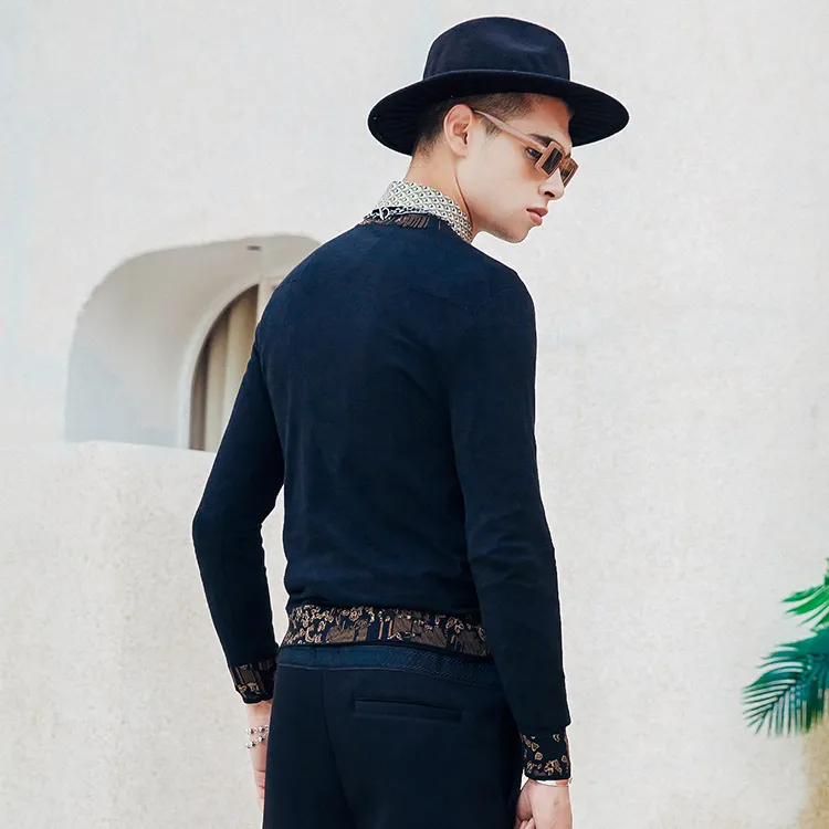 DAVID NAMAN Sweaters Men Black-5