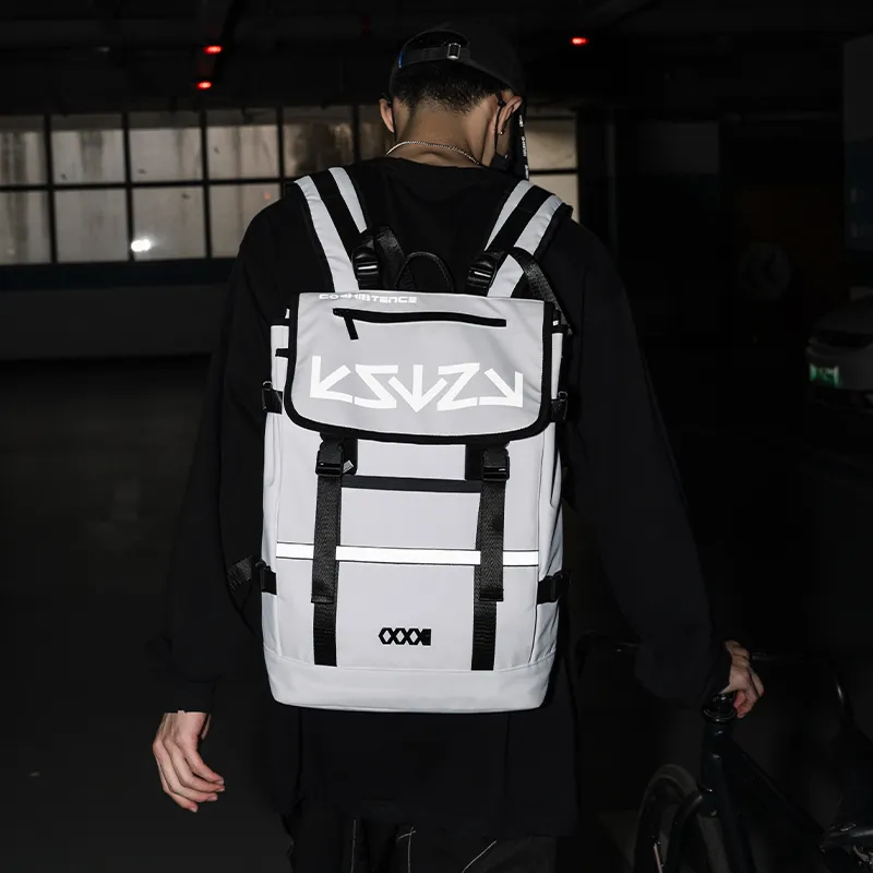 COEXISTENCE Polyester Backpack Tubas Unisex White-6