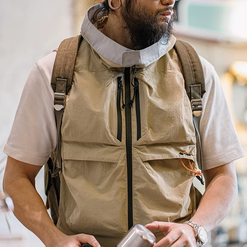 MADEN Vests Men Khaki-4